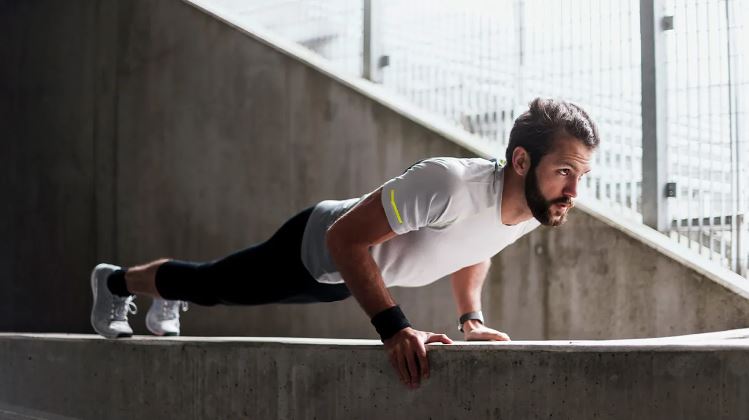 Man doing a plank