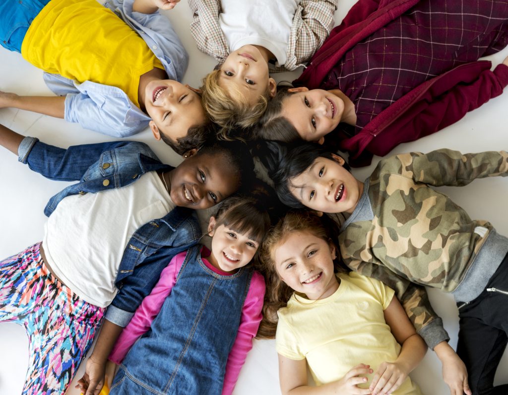 group of happy kids